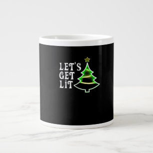 Let's Get Lit Design Adult Funny Christmas Essenti Large Coffee Mug