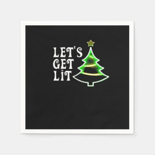 Let's Get Lit Design Adult Funny Christmas Essenti Napkin