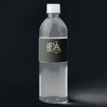 Let's Get Lit Design Adult Funny Christmas Essenti Water Bottle Label<br><div class="desc">Let's Get Lit Design Adult Funny Christmas Essential: An adult humour Christmas pun design made essential for holiday fun. Perfect for parties and gatherings. Witty,  playful,  and festive.</div>
