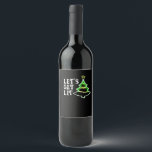 Let's Get Lit Design Adult Funny Christmas Essenti Wine Label<br><div class="desc">Let's Get Lit Design Adult Funny Christmas Essential: An adult humour Christmas pun design made essential for holiday fun. Perfect for parties and gatherings. Witty,  playful,  and festive.</div>