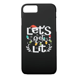 Let's Get Lit Drinking Santa Hat Christmas Lights  Case-Mate iPhone Case