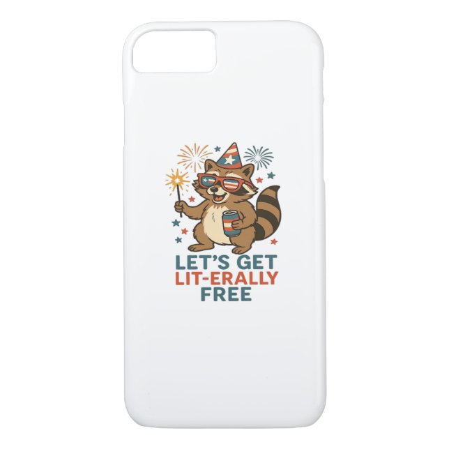 Let's Get Lit-erally Free Design - Fun Party Quote Case-Mate iPhone Case (Back)