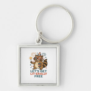 Let's Get Lit-erally Free Design - Fun Party Quote Key Ring