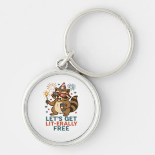 Let's Get Lit-erally Free Design - Fun Party Quote Key Ring