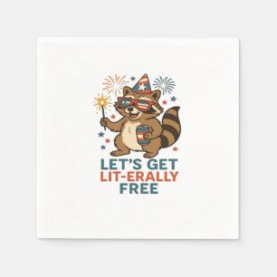 Let's Get Lit-erally Free Design - Fun Party Quote Napkin