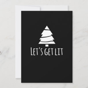 Let's Get Lit Essential Retro Style Holiday Card
