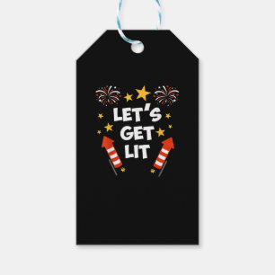 Let's Get Lit Fireworks English Teachers Get Lit Gift Tags