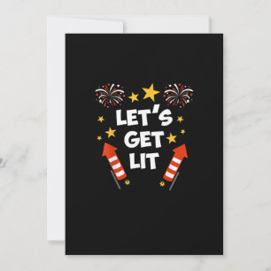 Let's Get Lit Fireworks English Teachers Get Lit Holiday Card