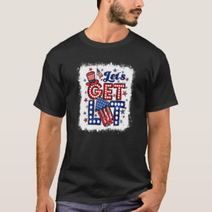 Let's Get Lit Fireworks Women Men 4th Of July Usa T-Shirt