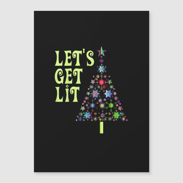 Let's Get Lit Funny Christmas (Front)