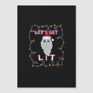 Let's Get Lit Funny Christmas Drinking