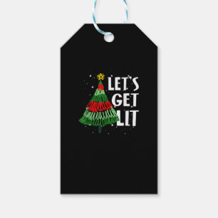 Let's Get Lit Funny Christmas Drinking Men Women Gift Tags