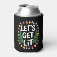Let's Get Lit Funny Christmas Drinking Xmas Lights