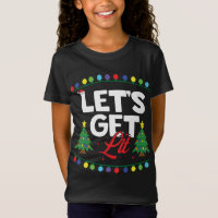Let's Get Lit Funny Christmas Drinking Xmas Tree L