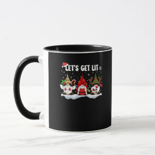 Let's Get Lit Funny Christmas Lights Christmas Gno Mug