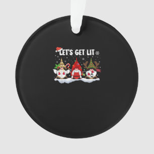 Let's Get Lit Funny Christmas Lights Christmas Gno Ornament