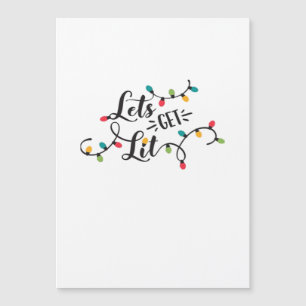 Let's Get Lit Funny Christmas Pun Classic