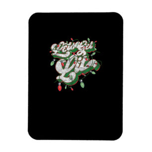 Let's Get Lit - Funny Drinking Christmas Light Gra Magnet