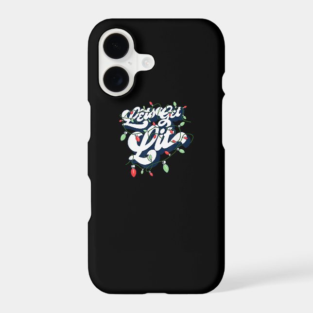 Let's Get Lit! Funny Drinking Christmas Light Grap (Back)