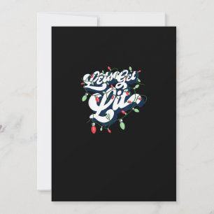 Let's Get Lit! Funny Drinking Christmas Light Grap Holiday Card