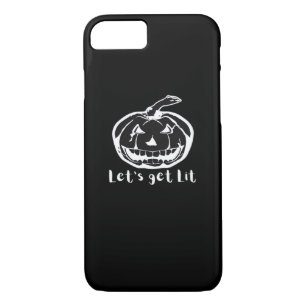 Let's Get Lit Funny Halloween Pumpkin For A Hallow Case-Mate iPhone Case