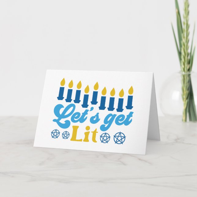 Let's Get Lit! Greeting Card (Blank) (Front)