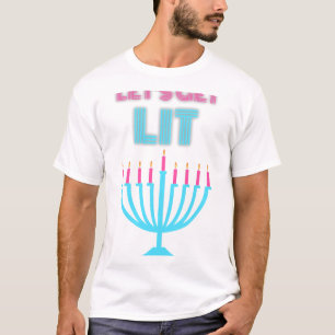 Let's Get Lit Hanukkah Party Funny Jewish T-Shirt