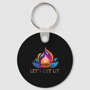 Let's Get Lit Happy Diwali Festival Of Light Key Ring