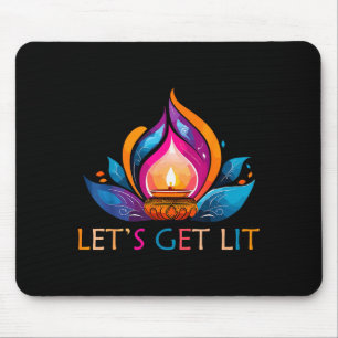Let's Get Lit Happy Diwali Festival Of Light Mouse Pad