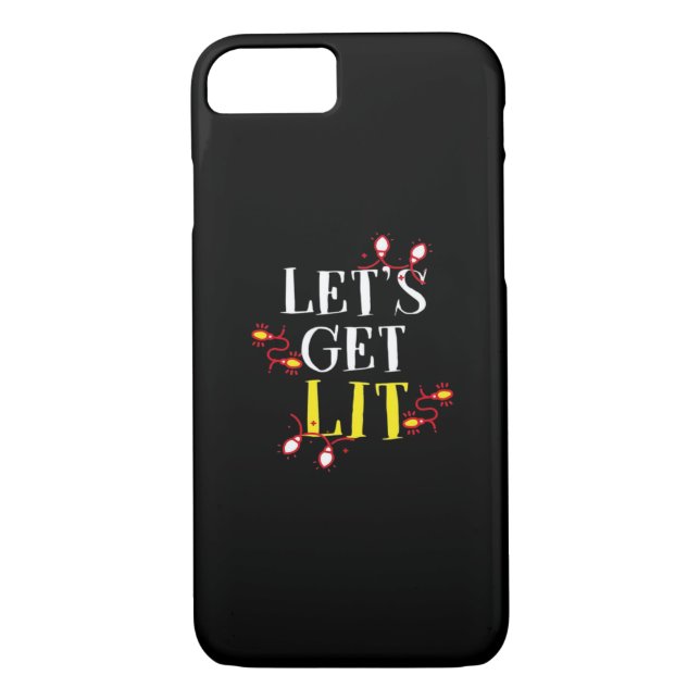 Let's Get Lit Holiday Christmas Classic Case-Mate iPhone Case (Back)