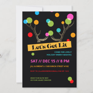 Let's Get Lit Invitation