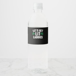 Let's Get Lit Laddies Essential Water Bottle Label