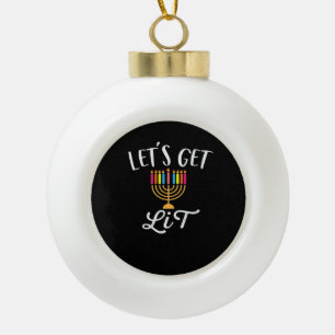Let's Get Lit - Literary Slim Fit Essential Ceramic Ball Christmas Ornament