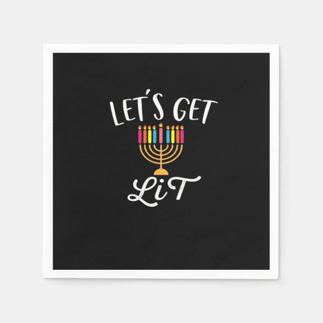 Let's Get Lit - Literary Slim Fit Essential Napkin (Front)