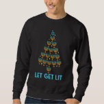 Lets Get Lit Menorah Christmas Tree Ugly Hanukkah  Sweatshirt<br><div class="desc">Lets Get Lit Menorah Christmas Tree Ugly Hanukkah Jew.</div>