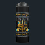 Lets Get Lit Menorah Jewish Pun Ugly Hanukkah Chan Thermal Tumbler<br><div class="desc">This is a great Christmas gift. Your family,  friends or children will love this gift after you give it to them. Wishing you and your family and friends a Merry Christmas.</div>