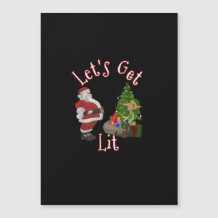 Let's Get Lit Santa Christmas Tree Design