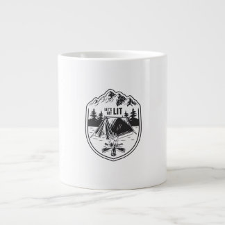 Let's Get Lit Tents Camping Classic Large Coffee Mug
