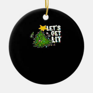 Let's Get Lit Tipsy Christmas Tree Classic Ceramic Tree Decoration
