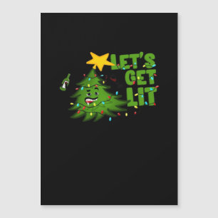 Let's Get Lit Tipsy Christmas Tree Funny Essential
