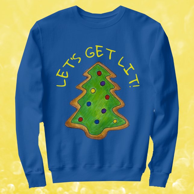 Let's Get Lit Ugly Christmas Sweater Holiday Tree (Let's Get Lit)