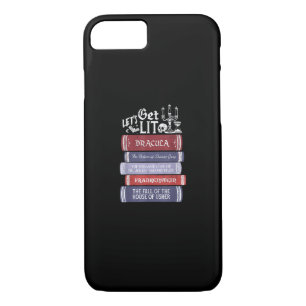 Let's Get Lit - Vintage Horror Book Lover Bookworm Case-Mate iPhone Case
