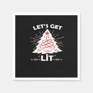 Let's Get Lit - White Essential Napkin