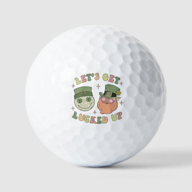 Let's Get Lucked Up Leprechaun Golf Balls (Front)
