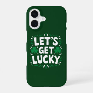 Let's Get Lucky Shamrock Funny St Patrick's Day iPhone 16 Case