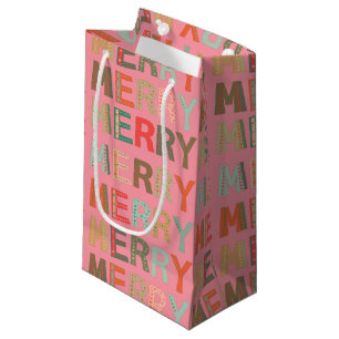 Let's Get MERRY fonts Christmas Holiday Gift Bags
