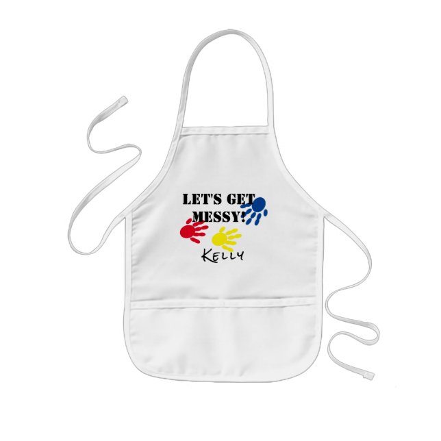 Let's Get Messy! Personalised Kids Apron (Front)