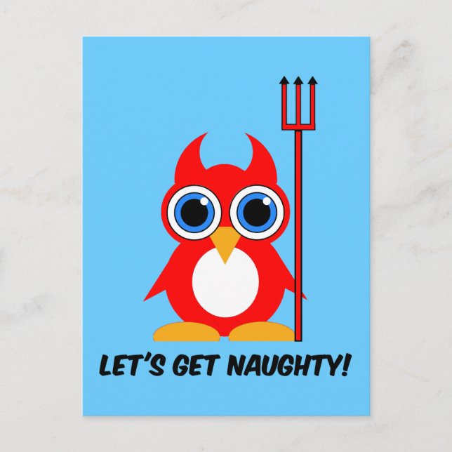 let's get naughty postcard (Front)