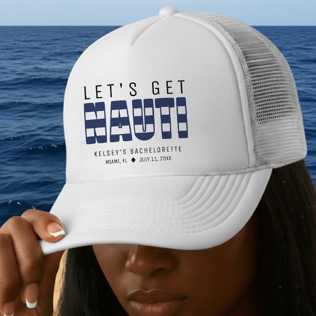 Let's Get Nauti Bachelorette Party Trucker Hat (Let's Get Nauti Bachelorette Party Trucker Hat
)