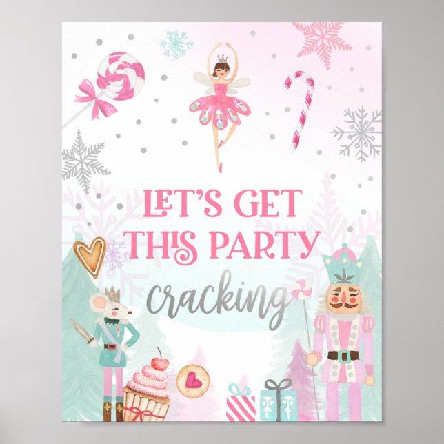 Let's Get Party Cracking Nutcracker Ballerina Girl Poster (Front)